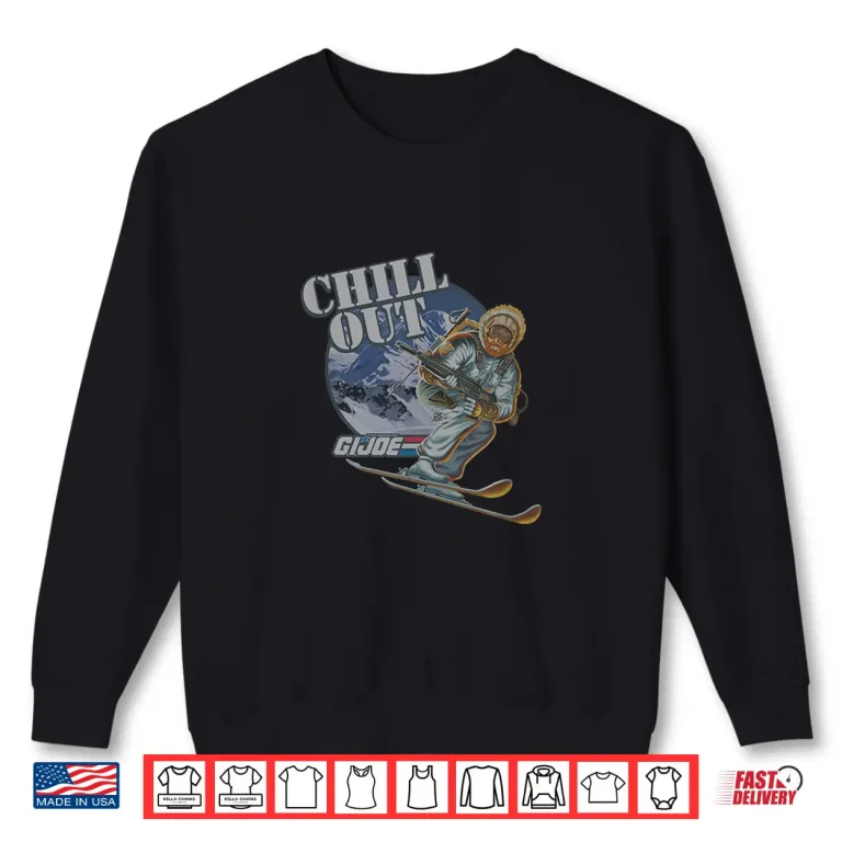Sweatshirt GI Joe Real American Hero Chill Out Ice Skiing Retro Shirt