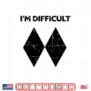 Design Im Difficult Funny Double Black Diamonds Ski Snowboard Shirt