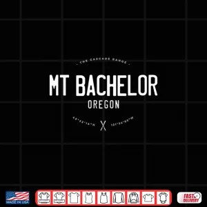 Design Mt Bachelor Oregon Graphic Distressed Vintage Ski Shirt