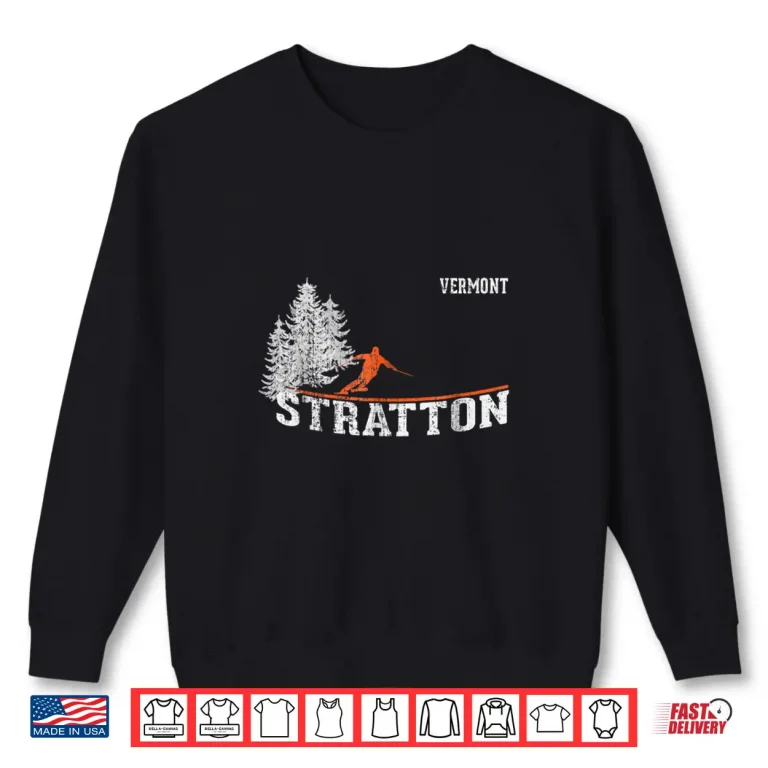 Sweatshirt Nineteen Eighties Style Stratton VT Vintage Skiing Shirt