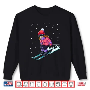 Sweatshirt Professional Ski Skiing Minimalist Aesthetic Graphic Shirt