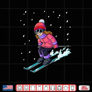 Design Professional Ski Skiing Minimalist Aesthetic Graphic Shirt