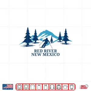 Design Red River New Mexico Ski Resort Skiing Skier Shirt