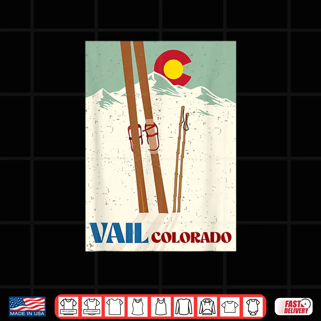 Ski In Vail Colorado Rocky Mountains Vacation Vintage Shirt