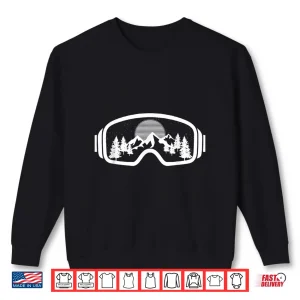 Sweatshirt Ski Snowboard Goggles Skiing Snow Mountain Winter Shirt