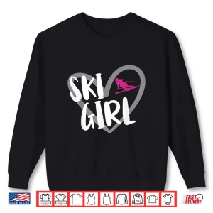 Sweatshirt Ski Person Heart Funny Skiing Professional Graphic Shirt