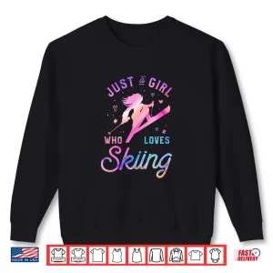 Sweatshirt Ski Trip Skiing Watercolor Artistic Graphic Shirt