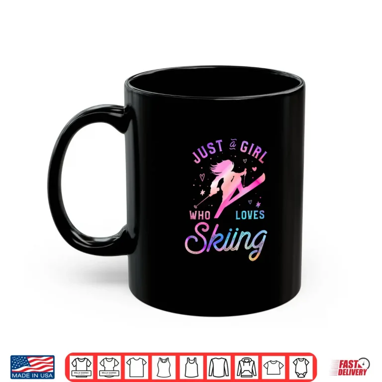 Mug Ski Trip Skiing Watercolor Artistic Graphic Shirt