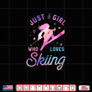 Design Ski Trip Skiing Watercolor Artistic Graphic Shirt