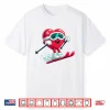 Skiing Heart Funny Ski Lover Valentines Day Shirt