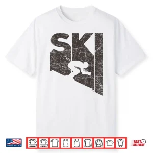 Ski Vintage Skier Retro Skiing Lover Downhill Shirt