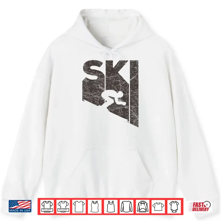Hoodie Ski Vintage Skier Retro Skiing Lover Downhill Shirt