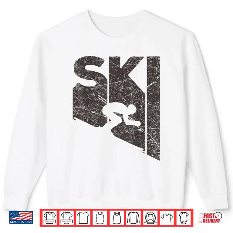 Sweatshirt Ski Vintage Skier Retro Skiing Lover Downhill Shirt