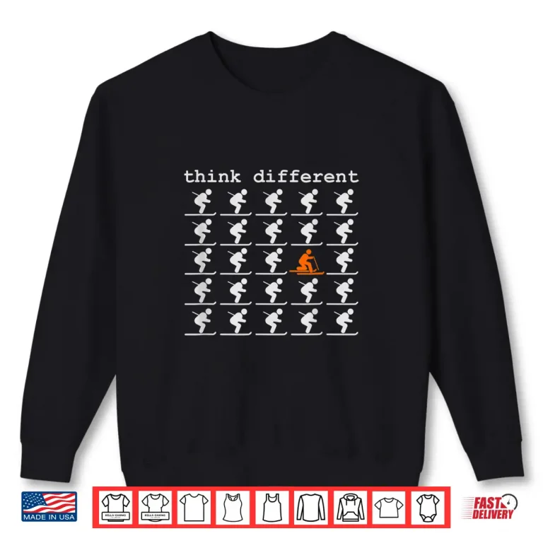 Sweatshirt Telemark Skiing Free Your Heel Think Different Shirt