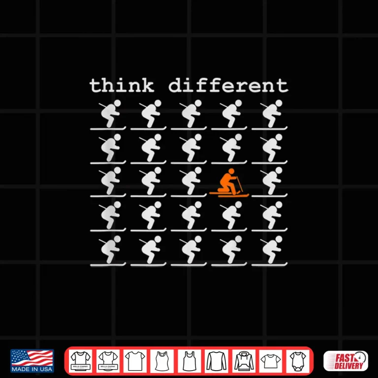 Design Telemark Skiing Free Your Heel Think Different Shirt