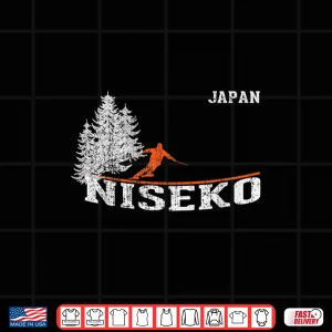 Design 1980s Style Niseko Japan Vintage Skiing Shirt