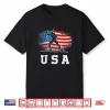 Biathlon Usa Patriotic Skiing And Rifle Shooting Shirt