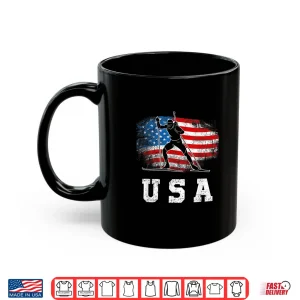 Mug Biathlon USA Patriotic Skiing and Rifle Shooting Shirt
