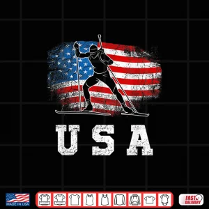 Design Biathlon USA Patriotic Skiing and Rifle Shooting Shirt
