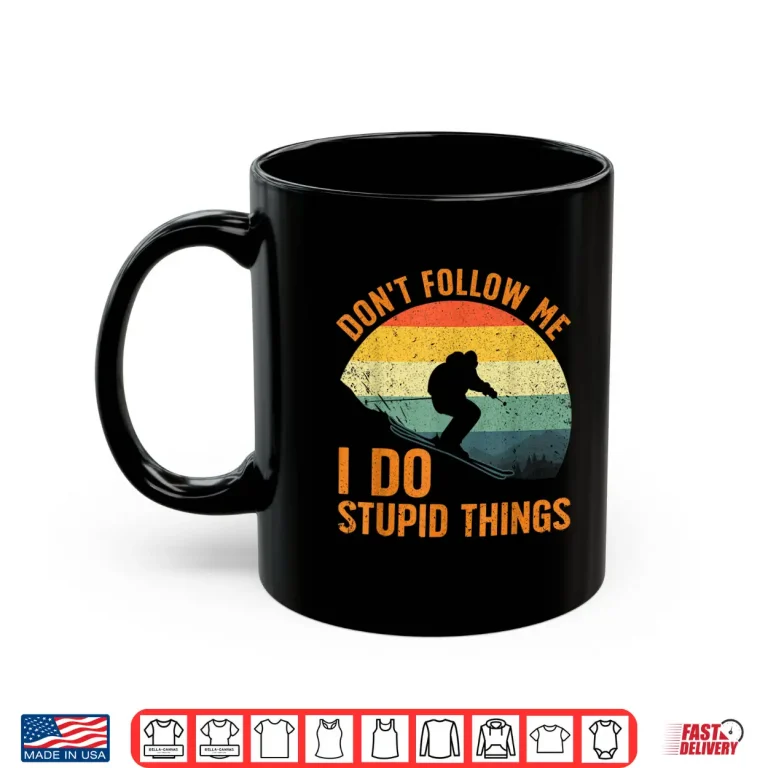 Mug Cool Skiing Design For Men Women Snow Skier Ski Lover Skiing Shirt