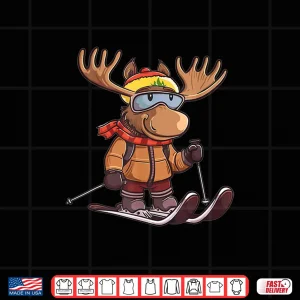 Design Cute Skiing Moose Shirt