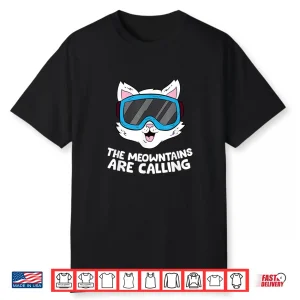 Funny Snowboard Ski Goggle For Snowboarding Cat Skiing Shirt