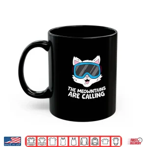 Mug Funny Snowboard Ski Goggle For Snowboarding Cat Skiing Shirt