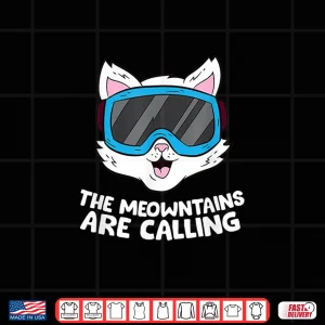 Design Funny Snowboard Ski Goggle For Snowboarding Cat Skiing Shirt