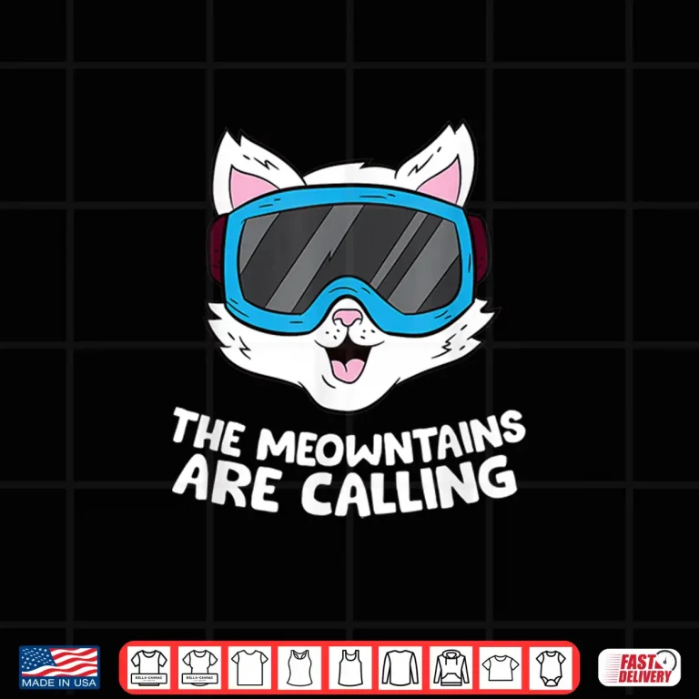 Design Funny Snowboard Ski Goggle For Snowboarding Cat Skiing Shirt