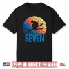 Kids 7Th Birthday Retro Ski Skiing 7 Year Old Boys Girls Kids Shirt