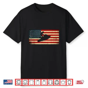 Patriotic American Usa Flag Jet Skiing Jet Ski Lover Shirt