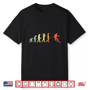Retro Skiing Evolution Gift For Skiers Shirt