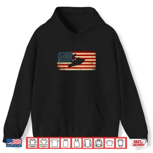 Hoodie Patriotic American USA Flag Jet Skiing Jet Ski Lover Shirt