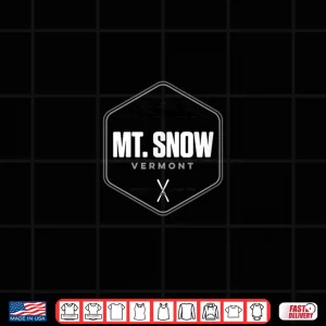 Design Mount Snow Vermont Graphic Ski T Shirt Shirt