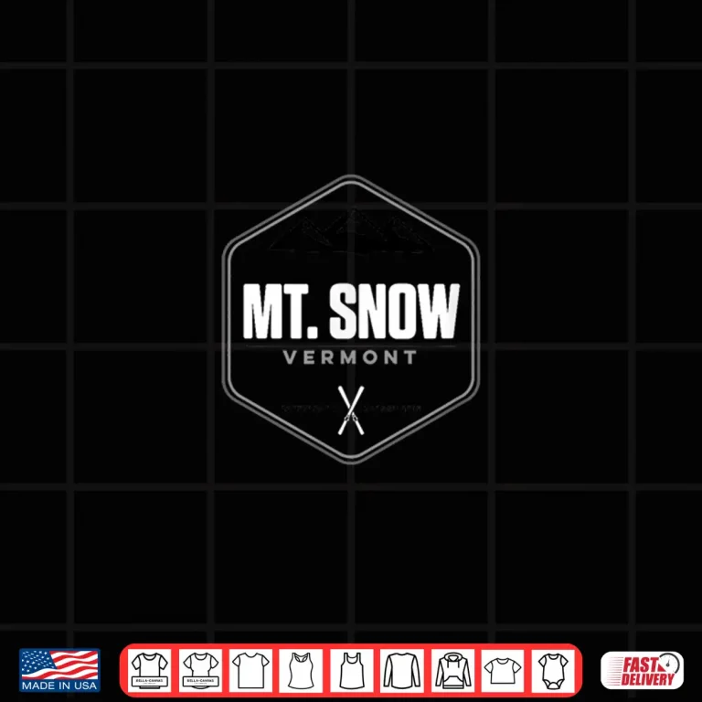 Design Mount Snow Vermont Graphic Ski T Shirt Shirt