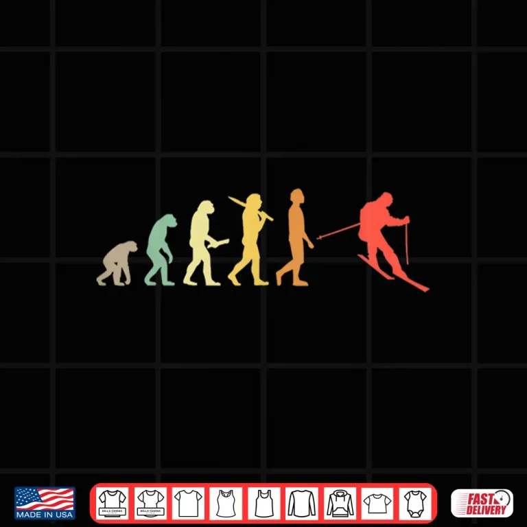 Design Retro Skiing Evolution Gift For Skiers Shirt