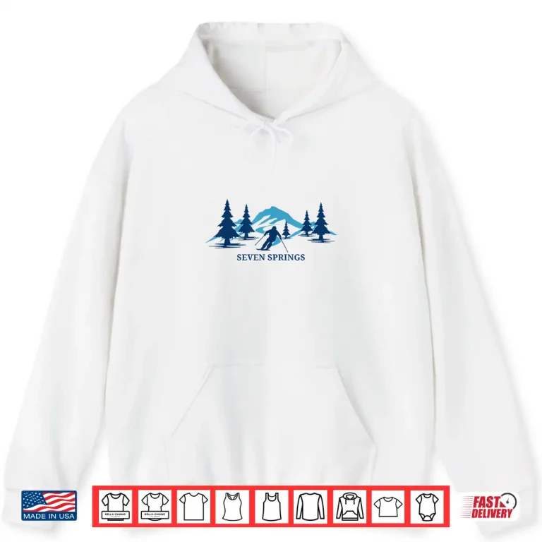Hoodie Seven Springs Pennsylvania ski Resort Skiing Skier Shirt