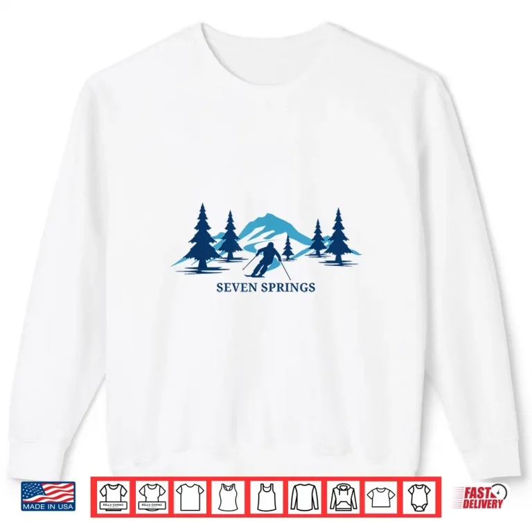 Sweatshirt Seven Springs Pennsylvania ski Resort Skiing Skier Shirt