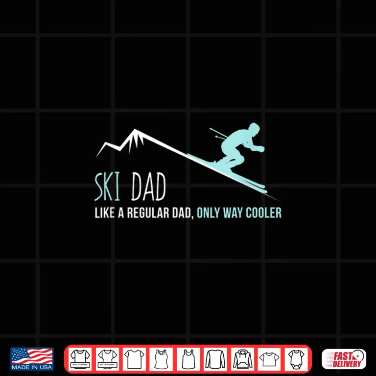 Design Ski Dad Funny Cute Winter Skiing Gift Shirt