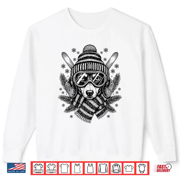 Sweatshirt Skiing Dachshund Dog Ski Shirt