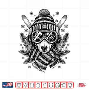 Design Skiing Dachshund Dog Ski Shirt