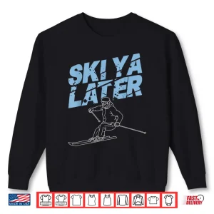 Sweatshirt Unique Skiing Art For Men Women Kids Skier Mountain Skiing Shirt