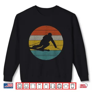 Sweatshirt Vintage Ski Skiing Winter Sports Racing Skier Gift Shirt