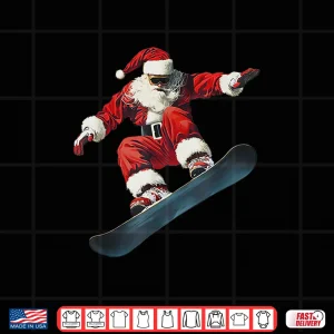 Design Christmas Santa Claus Snowboard Snowboarding Snowboarder Shirt