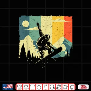 Design Cool Snowboarding Design For Men Women Vintage Snowboarder Shirt