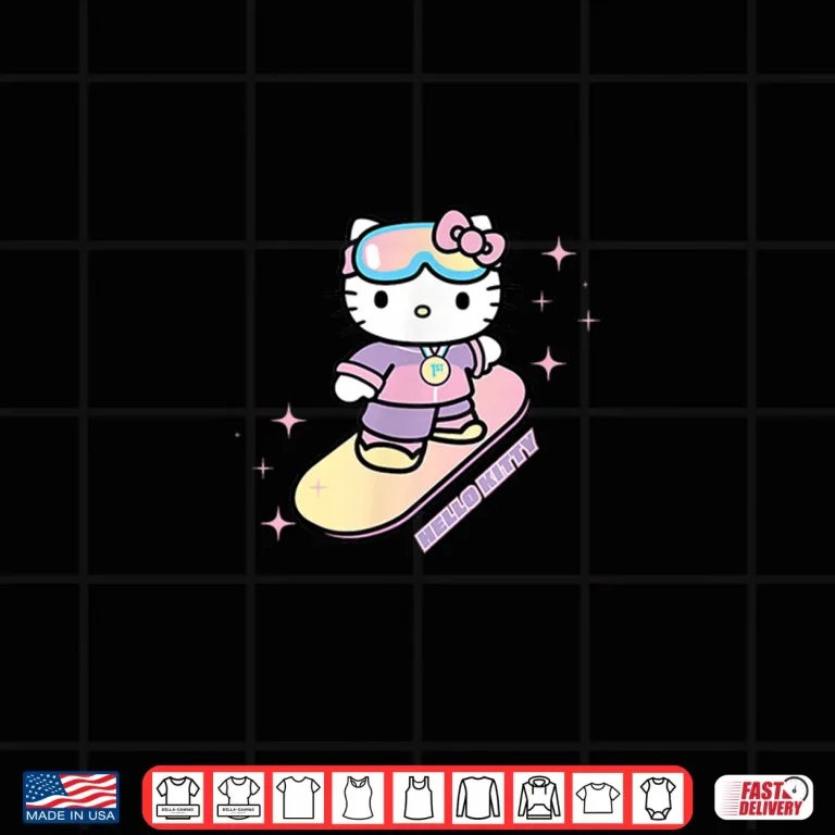 Design Hello Kitty Winter Sports Snowboarding Shirt