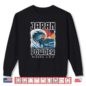 Sweatshirt Japan Hokusai Snowboarding Niseko Japanese Katakana Souvenir Shirt