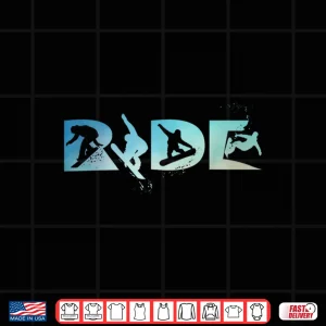 Design RIDE Snowboarding Funny Snowboard Snowboarder Gift Men Boys Shirt