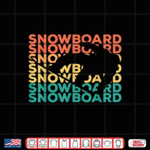 Design Retro Vintage Snowboarding Gift For Snowboarders Shirt