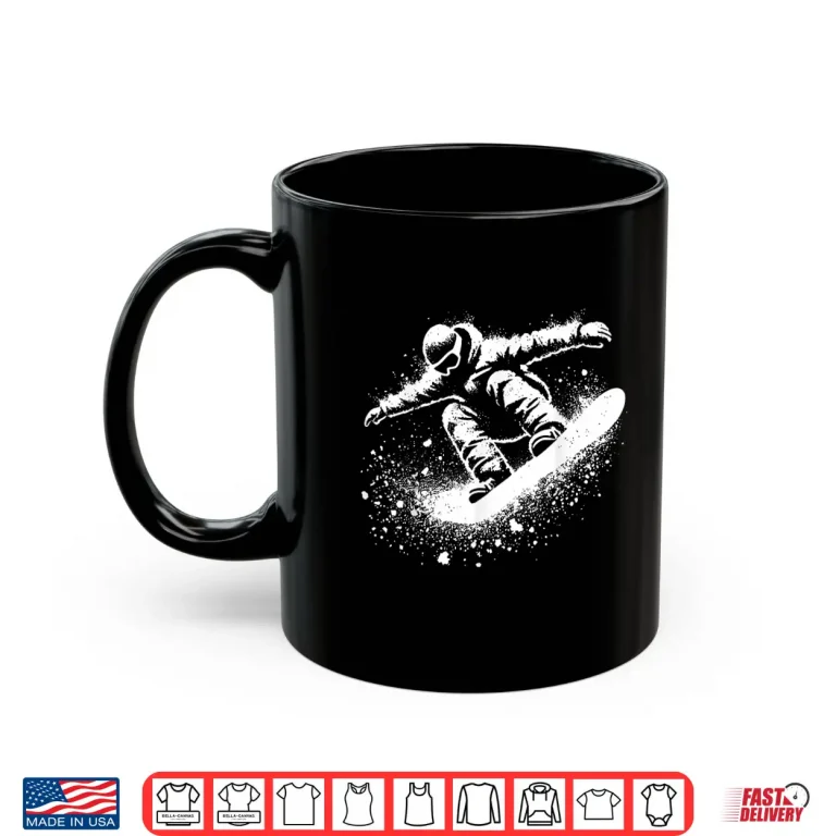Mug Snowboard Skiing Wintersport Men Boys Kids Snowboarder Shirt